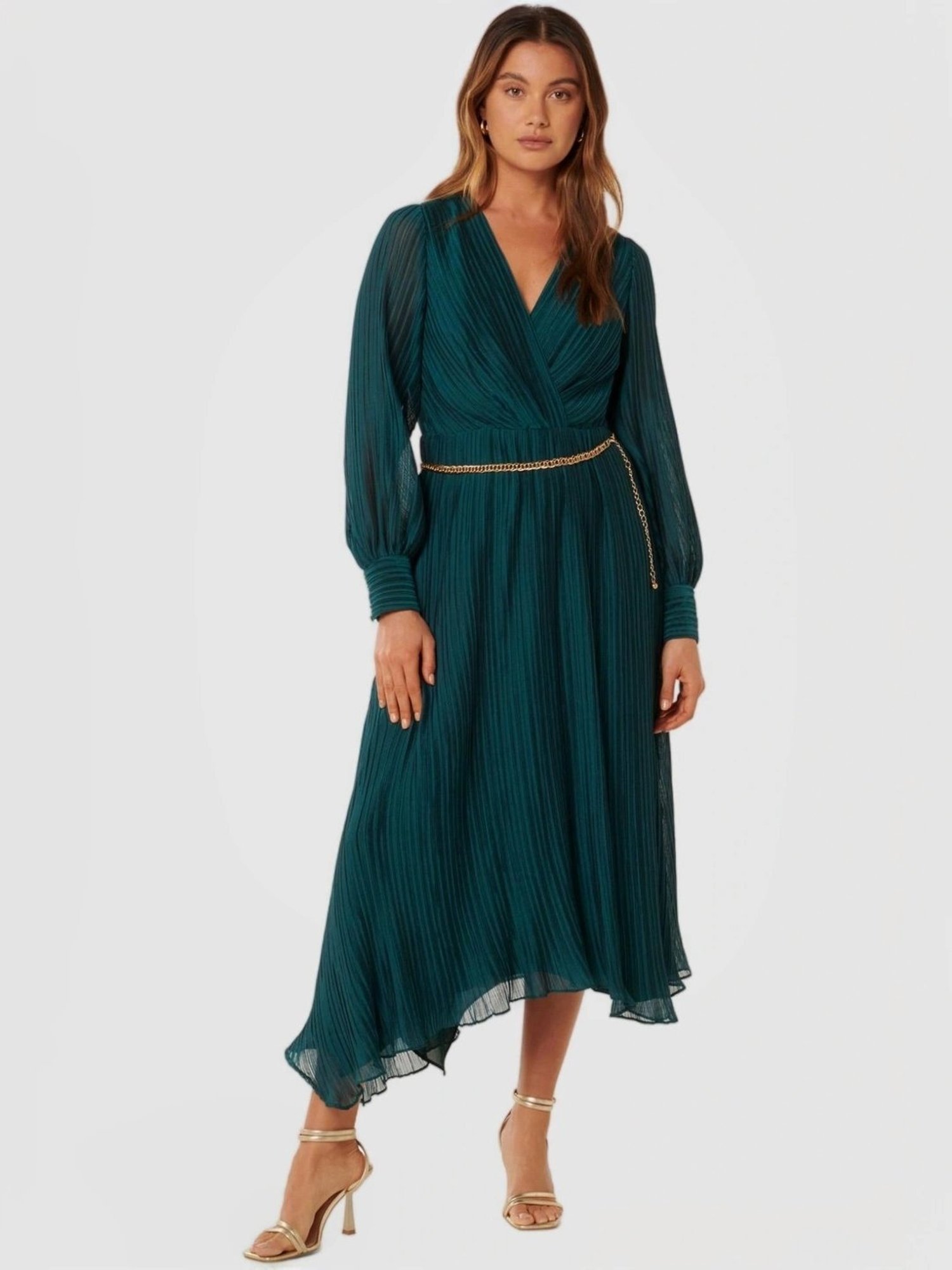Forever New Genevieve Crinkle Midi Dress
