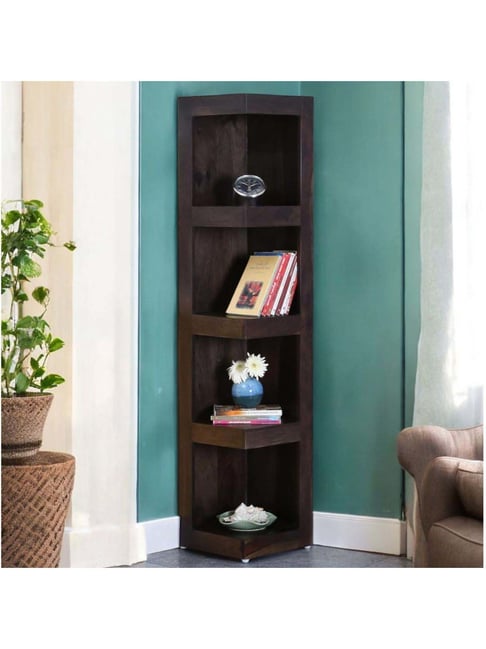 Ikiriya Kassel Dark Brown Wood Book Shelf Mahogany Finish-picture-35