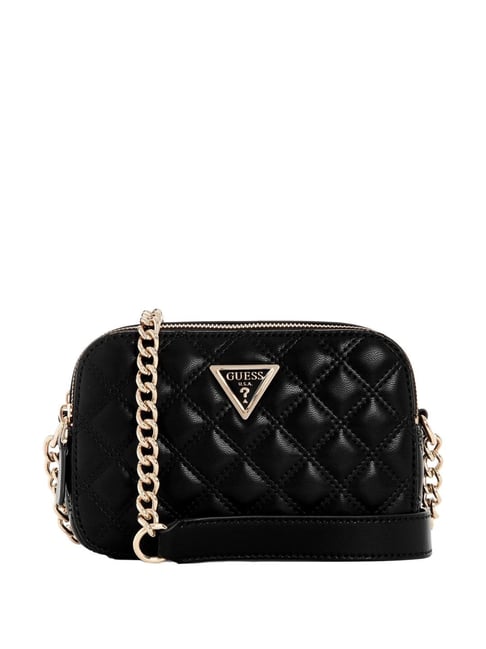 GUESS Black Quilted Camera Bag-picture-33