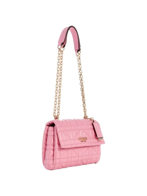 GUESS Pink Quilted Shoulder Bag