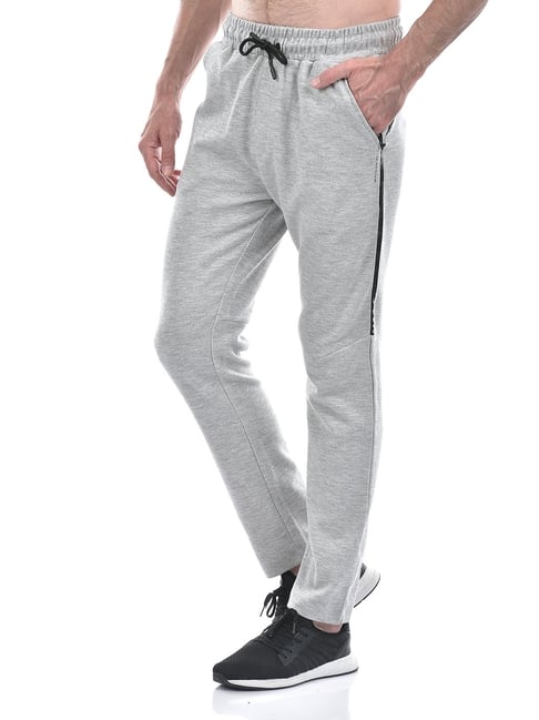 Numero Uno Grey Cotton Regular Fit Trackpants