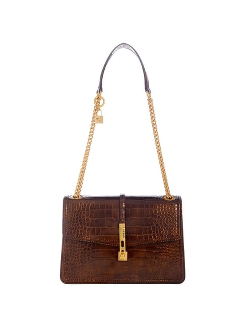 GUESS Bronze Animal Effect Shoulder Bag
