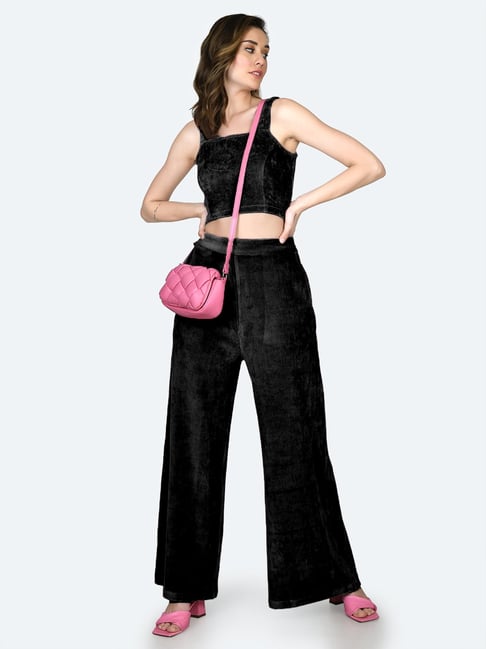 Zink London Black Regular Fit High Rise Pants-picture-39