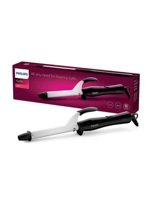 PHILIPS BHB862/00 Style Care Ceramic Hair Curler, 60s Result for Bouncy  Curls (Black)