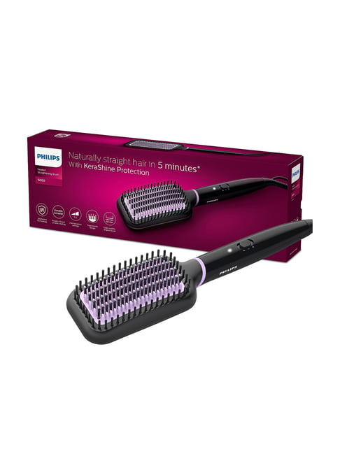 PHILIPS BHH880/10 Hair Straightening Brush for Everyday Frizz Free Hair in 5 Min