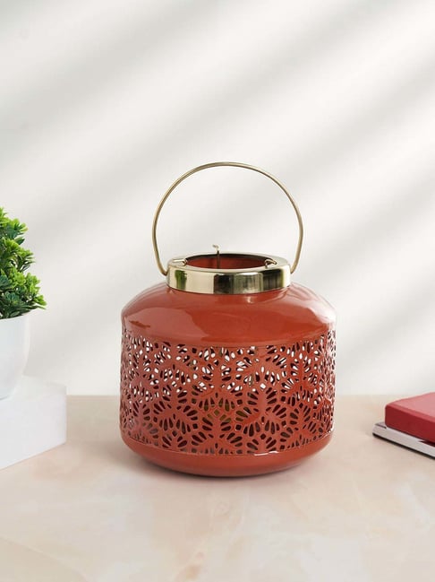 Living Scapes by Pantaloons Rust Iron T-Light Candle Holder-picture-12