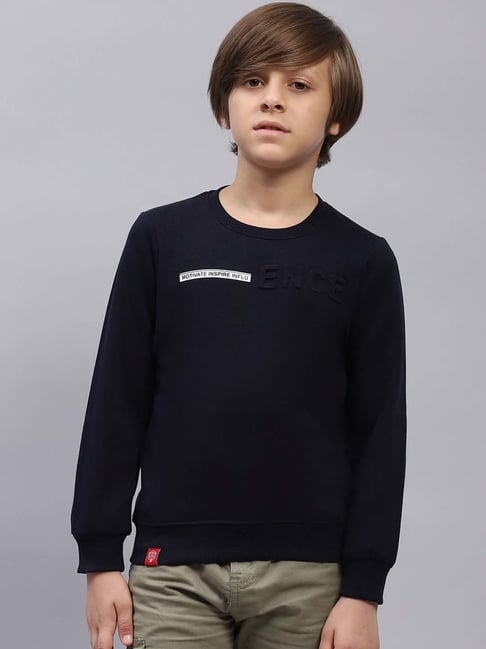 Monte Carlo Boys Black Printed Full Sleeves Sweatshirts Hoodies