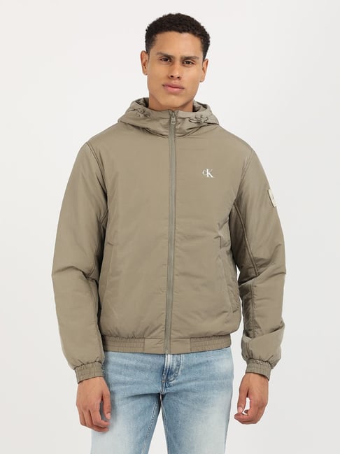 Calvin Klein Jeans Brown Regular Fit Hooded Jacket-picture-22