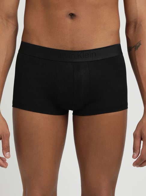 Calvin Klein Underwear Black Regular Fit Logo Printed Trunks