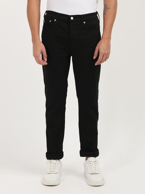 Calvin Klein Jeans Black Cotton Regular Fit Jeans-image-41