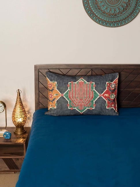 Fabindia Home Fergana Multicolor Cotton 26 TC 244 GSM Printed Pillow Cover - Set of 2