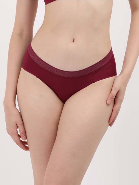 Buy Calvin Klein Underwear Maroon Bikini Panty for Women Online