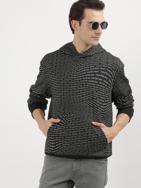 Calvin Klein Wrp Lg Ap Blck Cotton Relaxed Fit Print Hooded Sweatshirt-picture-37