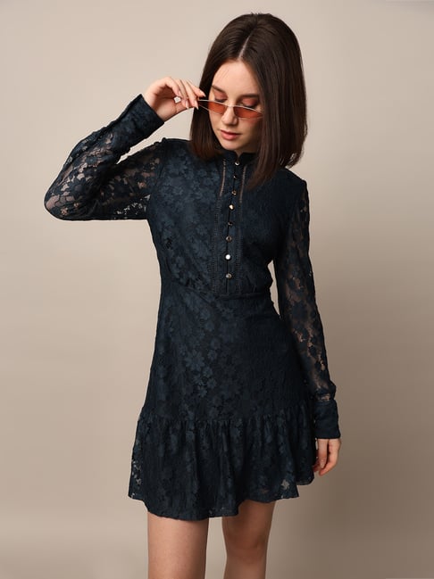 Only Navy Lace A Line Dress