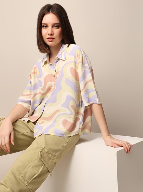 Only Multicolor Viscose Printed Shirt-picture-24