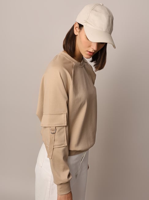 Only Beige Regular Fit Sweatshirt-picture-11