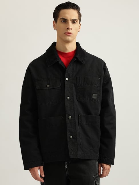 Gant Black Cotton Loose fit Solid Jackets-picture-28