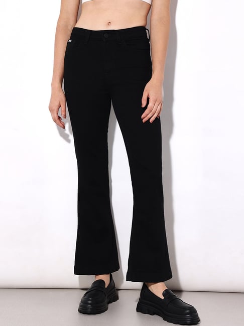 Only Black Blended Flared Fit High Rise Jeans-picture-46