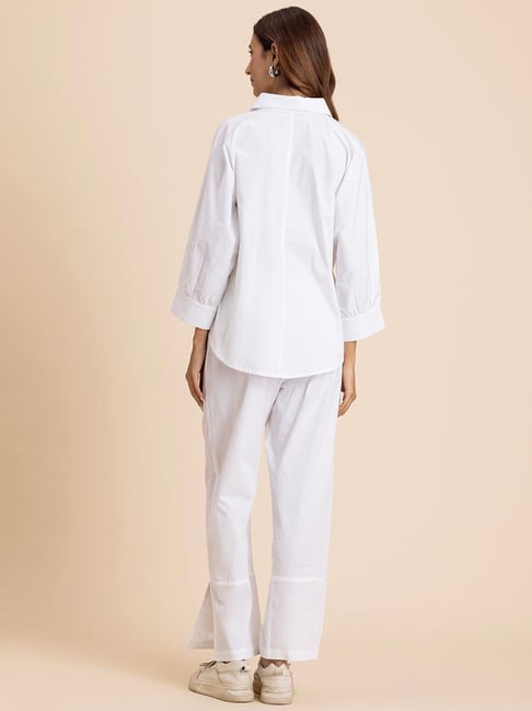 Buy Moomaya White Maxi Co-Ord Set for Women Online Tata CLiQ