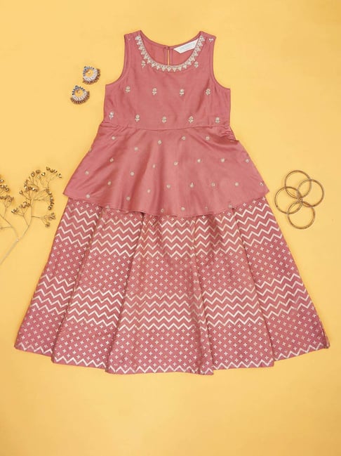 Akkriti by Pantaloons Girls Pink Icing Printed Casual Dresses-picture-38