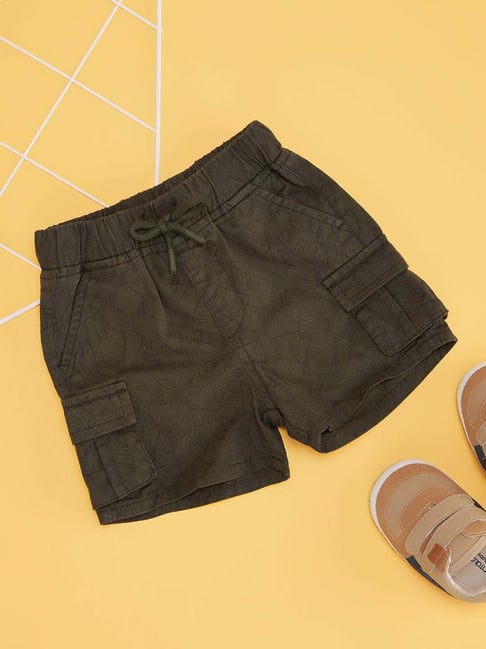 Pantaloons Baby Boys Iris Leaf Cotton Printed Shorts