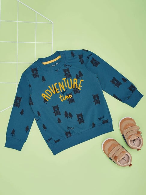 Pantaloons Baby Boys Seaport Cotton Printed Full Sleeves Sweatshirts & Hoodies
