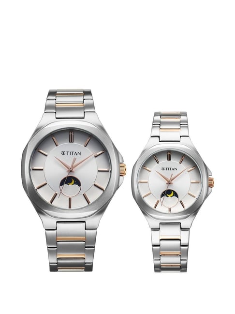 Titan 9400994209KM01 Modern Bandhan 7 Phase 1 Couple Analog Watch