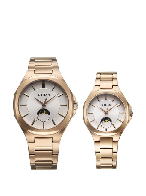 Titan 9400994209WM01 Modern Bandhan Phase Couple Analog Watch