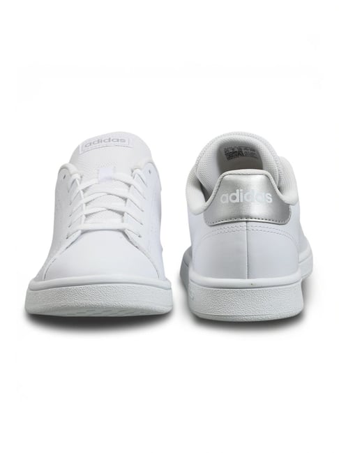 adidas gazelle silver green womens Shop White Womens Advantage Lace Up Sneakers – Shoebacca