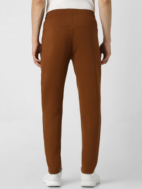 Buy Van Heusen Brown Slim fit Solid Casual Track Pant (Casual) for