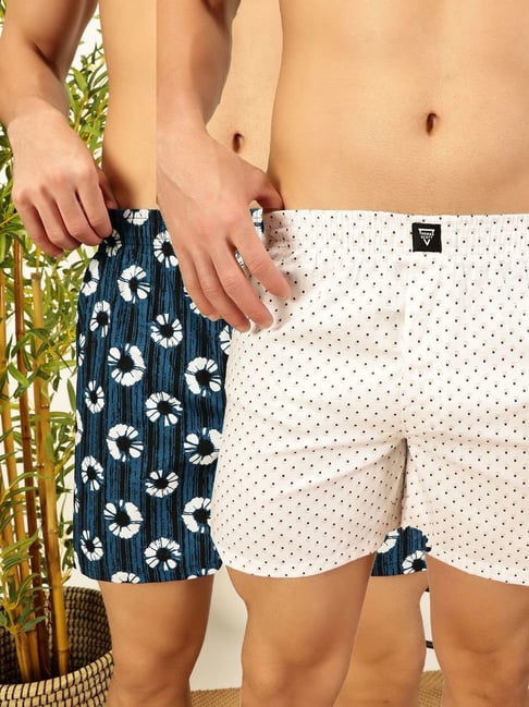 Thomas Scott Multicolored Regular Fit Printed Boxers - Pack Of 2