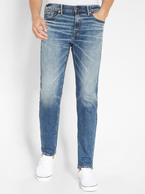 Buy American Eagle Blue Slim fit Solid Jeans (Casual) for Mens