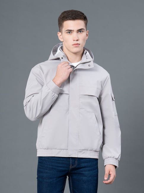 Buy Red Tape Beige Regular Fit Hooded Jacket for Mens Online