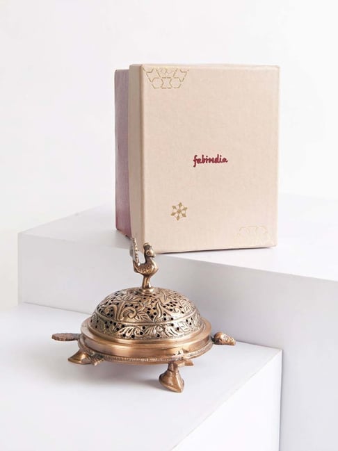 Fabindia Home Farhat Brown Metal Fumer