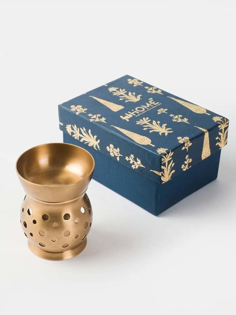Fabindia Home Shalimar Golden Metal Diffuser Gift Set