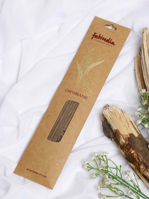 Fabindia Home Standalone Brown Wood Chitrathi Incense Sticks - Set of 30