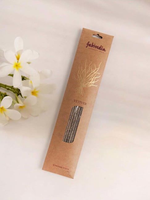 Fabindia Home Standalone Brown Wood Vetiver Incense Sticks - Set of 30