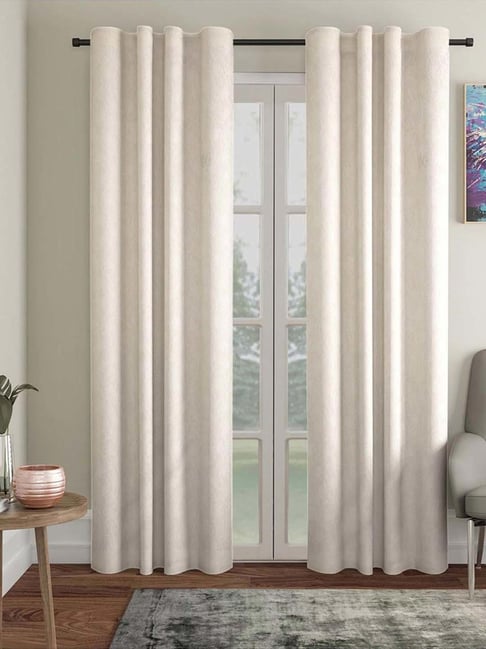 Fabindia Home Standalone Off White Cotton Curtain