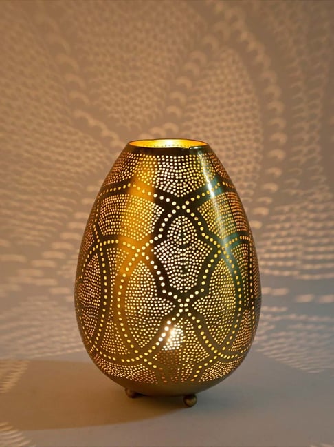 Fabindia Home Avan Golden Metal Ambient Table Lamp-picture-44