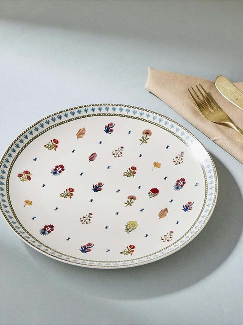 Fabindia Home Ramya Multicolor Ceramic Dinner Plate