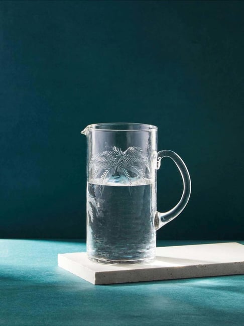 Fabindia Home Dhaani Transparent Glass Water Jug (1000ml)