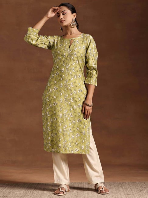 gerua by libas Libas Green Printed Straight Kurta-picture-16