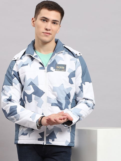 Monte Carlo Multicolored Regular Fit Quilted Hooded Jacket