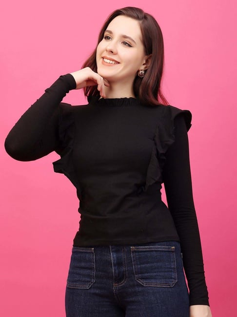 Cation Black Plain Top