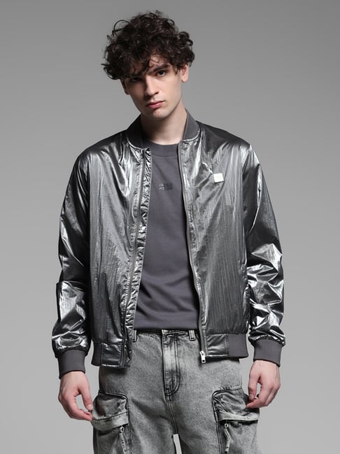 Jack & Jones Grey Regular Fit Bomber Jacket-picture-26
