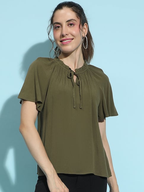 Oxolloxo Olive Regular Fit Top