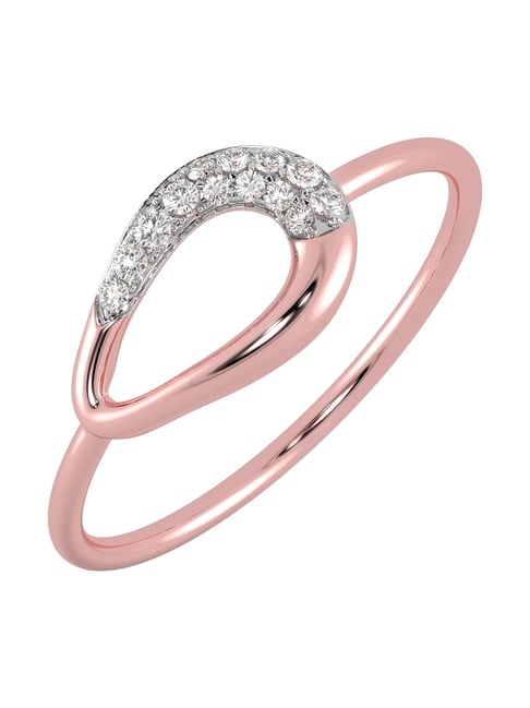 Malabar Gold and Diamonds 18K IGI Certified Real Diamond Rose Gold Ring for Women