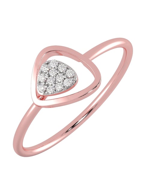 Malabar Gold and Diamonds 18K IGI Certified Real Diamond Rose Gold Ring for Women