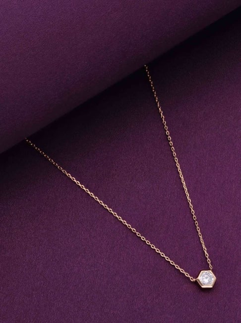 Kai Jewel Sterling Silver Rose Gold Pearl Drop Casual Necklace