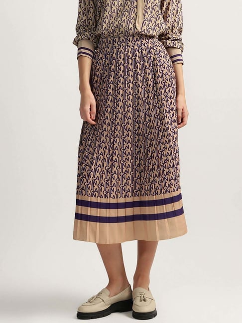 Gant Beige Printed A-Line Skirt-picture-37